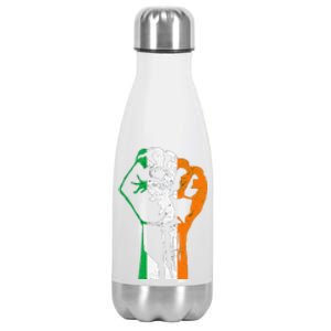 IRISH FLAG FIST RAISED IRELAND SAINT PATRICK'S DAY Stainless Steel Insulated Water Bottle