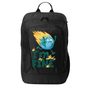 I'm Fine Funny Earth Day Climate Change City Backpack