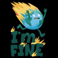I'm Fine Funny Earth Day Climate Change City Backpack