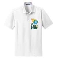 I'm Fine Funny Earth Day Climate Change Dry Zone Grid Polo