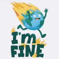 I'm Fine Funny Earth Day Climate Change Premium T-Shirt