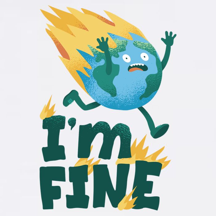 I'm Fine Funny Earth Day Climate Change Premium T-Shirt