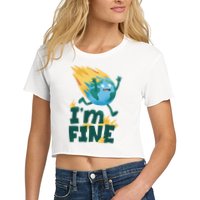 I'm Fine Funny Earth Day Climate Change Women's Crop Top Tee