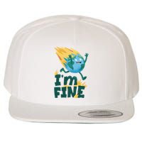 I'm Fine Funny Earth Day Climate Change Wool Snapback Cap