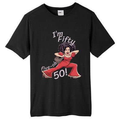 I’M Fifty Fiveoh 50 Funny Sally Kick Lady O’Malley Birthday Tall Fusion ChromaSoft Performance T-Shirt