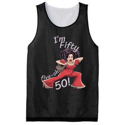 I’M Fifty Fiveoh 50 Funny Sally Kick Lady O’Malley Birthday Mesh Reversible Basketball Jersey Tank