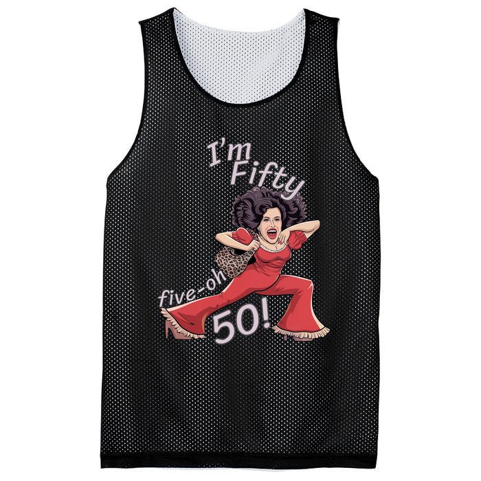 I’M Fifty Fiveoh 50 Funny Sally Kick Lady O’Malley Birthday Mesh Reversible Basketball Jersey Tank