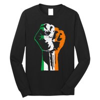 IRISH FLAG FIST RAISED IRELAND SAINT PATRICK'S DAY Long Sleeve Shirt