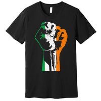 IRISH FLAG FIST RAISED IRELAND SAINT PATRICK'S DAY Premium T-Shirt