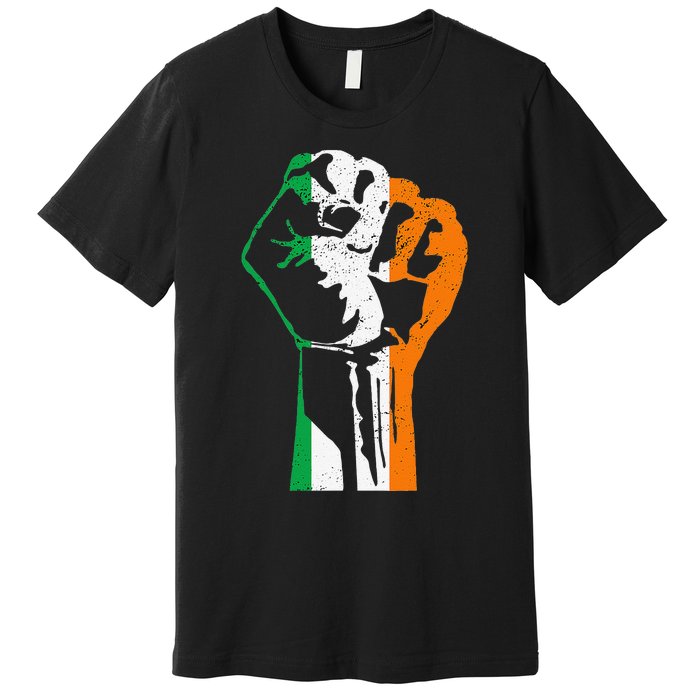 IRISH FLAG FIST RAISED IRELAND SAINT PATRICK'S DAY Premium T-Shirt