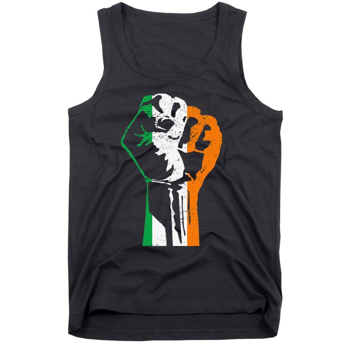 IRISH FLAG FIST RAISED IRELAND SAINT PATRICK'S DAY Tank Top