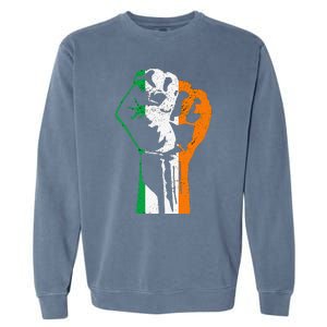 IRISH FLAG FIST RAISED IRELAND SAINT PATRICK'S DAY Garment-Dyed Sweatshirt