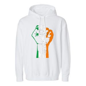 IRISH FLAG FIST RAISED IRELAND SAINT PATRICK'S DAY Garment-Dyed Fleece Hoodie