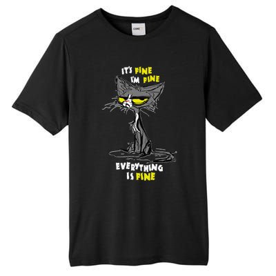 Im Fine Funny Sarcastic Cat Tall Fusion ChromaSoft Performance T-Shirt