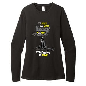 Im Fine Funny Sarcastic Cat Womens CVC Long Sleeve Shirt