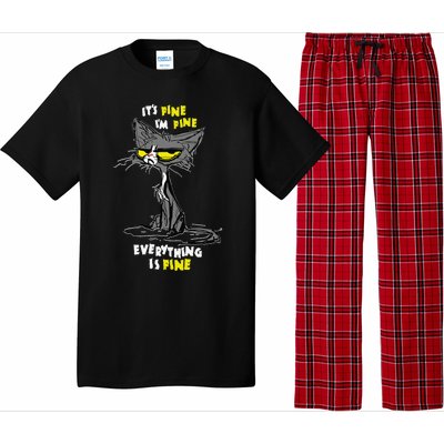 Im Fine Funny Sarcastic Cat Pajama Set