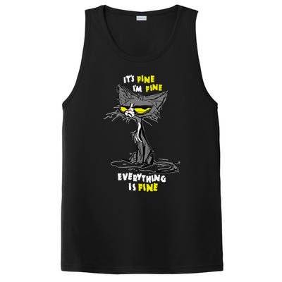 Im Fine Funny Sarcastic Cat PosiCharge Competitor Tank