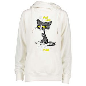 Im Fine Funny Sarcastic Cat Womens Funnel Neck Pullover Hood