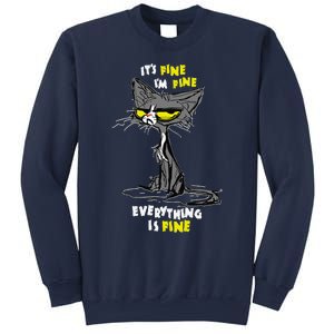 Im Fine Funny Sarcastic Cat Sweatshirt