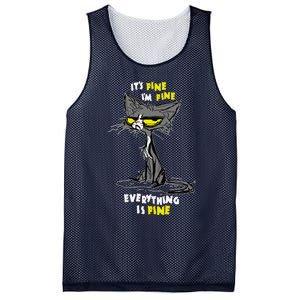 Im Fine Funny Sarcastic Cat Mesh Reversible Basketball Jersey Tank