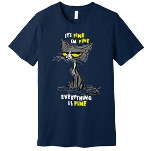 Im Fine Funny Sarcastic Cat Premium T-Shirt