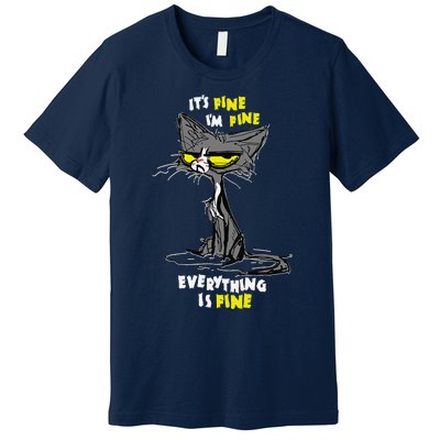 Im Fine Funny Sarcastic Cat Premium T-Shirt