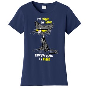 Im Fine Funny Sarcastic Cat Women's T-Shirt