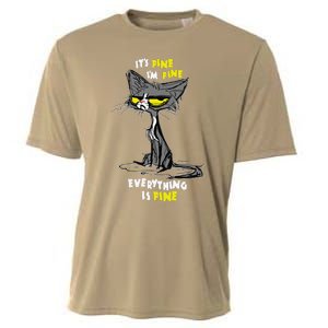 Im Fine Funny Sarcastic Cat Cooling Performance Crew T-Shirt