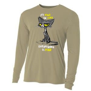 Im Fine Funny Sarcastic Cat Cooling Performance Long Sleeve Crew