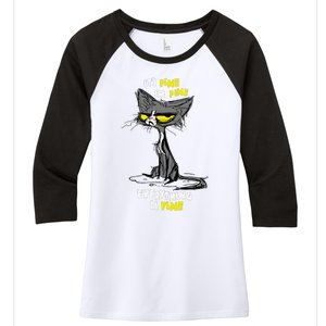 Im Fine Funny Sarcastic Cat Women's Tri-Blend 3/4-Sleeve Raglan Shirt