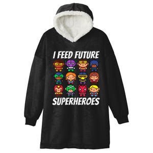 I Feed Future Superheroes School Lunch Lady Squad Hooded Wearable Blanket