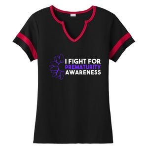 I Fight For Prematurity Awareness Gift Ladies Halftime Notch Neck Tee