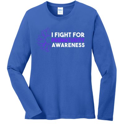 I Fight For Prematurity Awareness Gift Ladies Long Sleeve Shirt