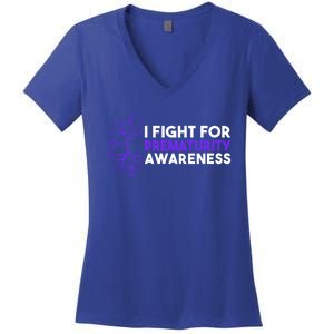 I Fight For Prematurity Awareness Gift Women's V-Neck T-Shirt