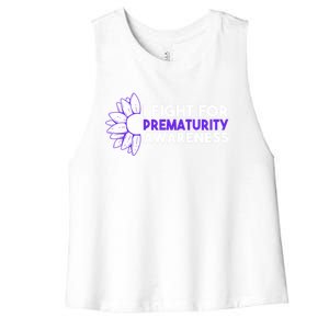 I Fight For Prematurity Awareness Gift Women's Racerback Cropped Tank