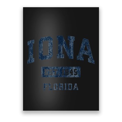Iona Florida Fl Vintage Established Poster