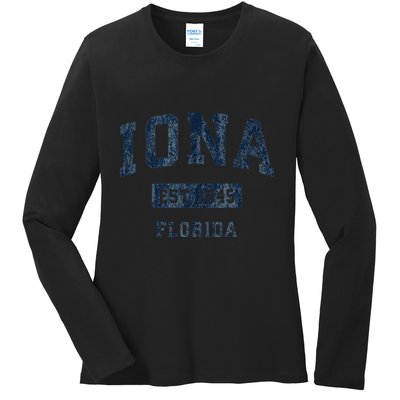 Iona Florida Fl Vintage Established Ladies Long Sleeve Shirt