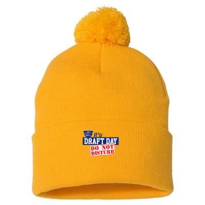 It's Fantasy Football Draft Day, Do Not Disturb Pom Pom 12in Knit Beanie