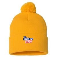 It's Fantasy Football Draft Day, Do Not Disturb Pom Pom 12in Knit Beanie