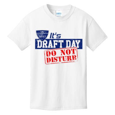 It's Fantasy Football Draft Day, Do Not Disturb Kids T-Shirt