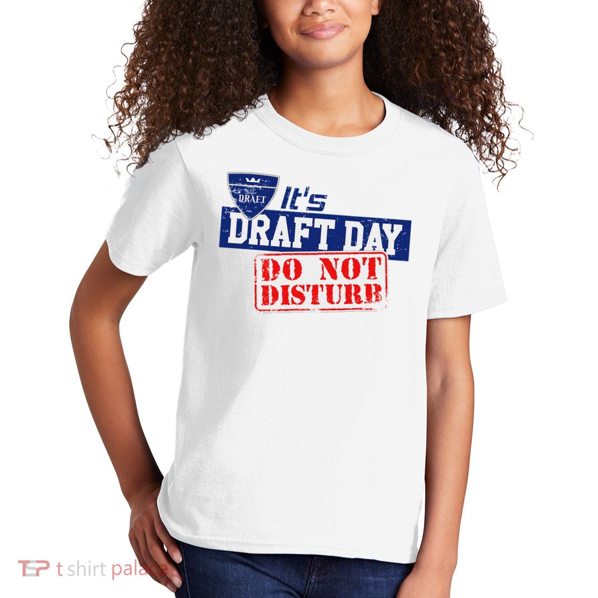 It's Fantasy Football Draft Day, Do Not Disturb Kids T-Shirt
