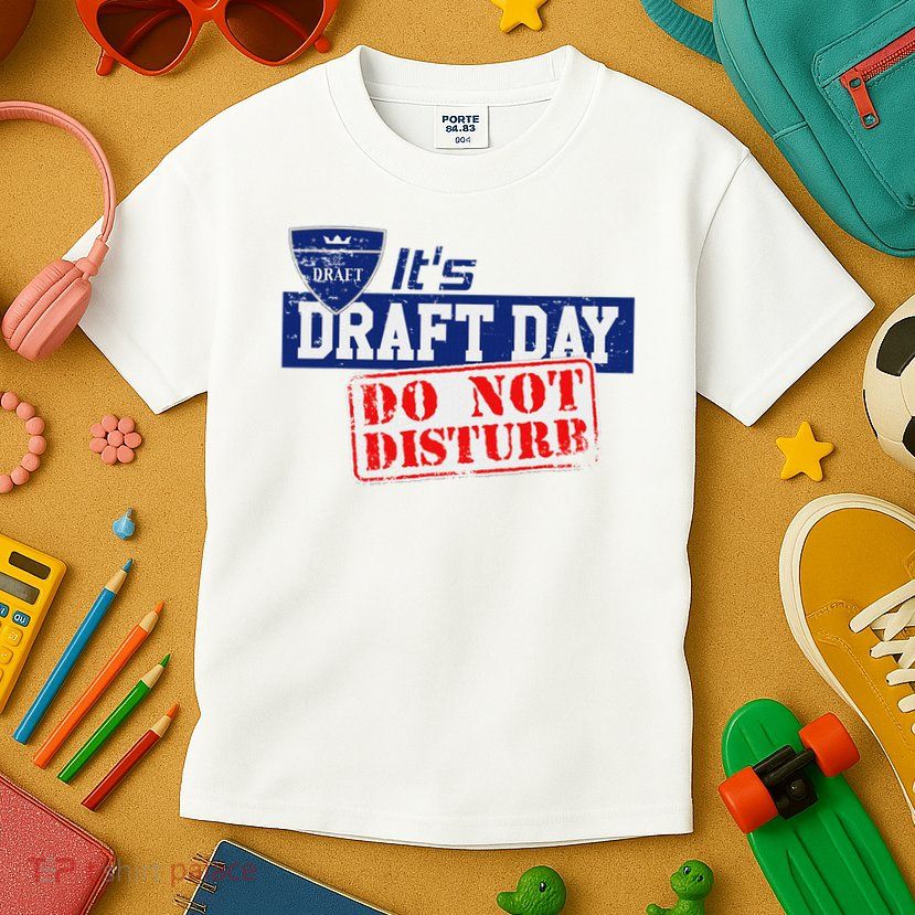 It's Fantasy Football Draft Day, Do Not Disturb Kids T-Shirt