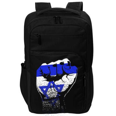 Israel Flag Fist Jerusalem Hebrew True Jew Israelite Impact Tech Backpack