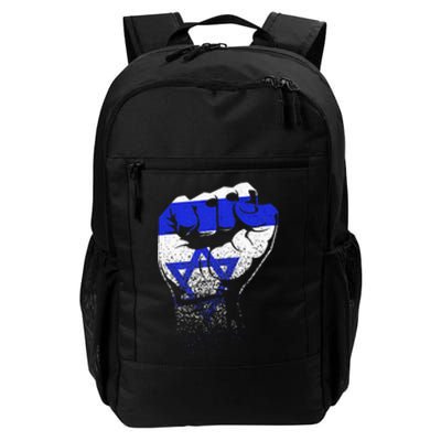 Israel Flag Fist Jerusalem Hebrew True Jew Israelite Daily Commute Backpack