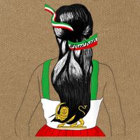 Iranian Flag Female Hair Support Women Of Iran LION SUN FLAG Cotton Canvas Backpack