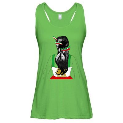 Iranian Flag Female Hair Support Women Of Iran LION SUN FLAG Ladies Essential Flowy Tank