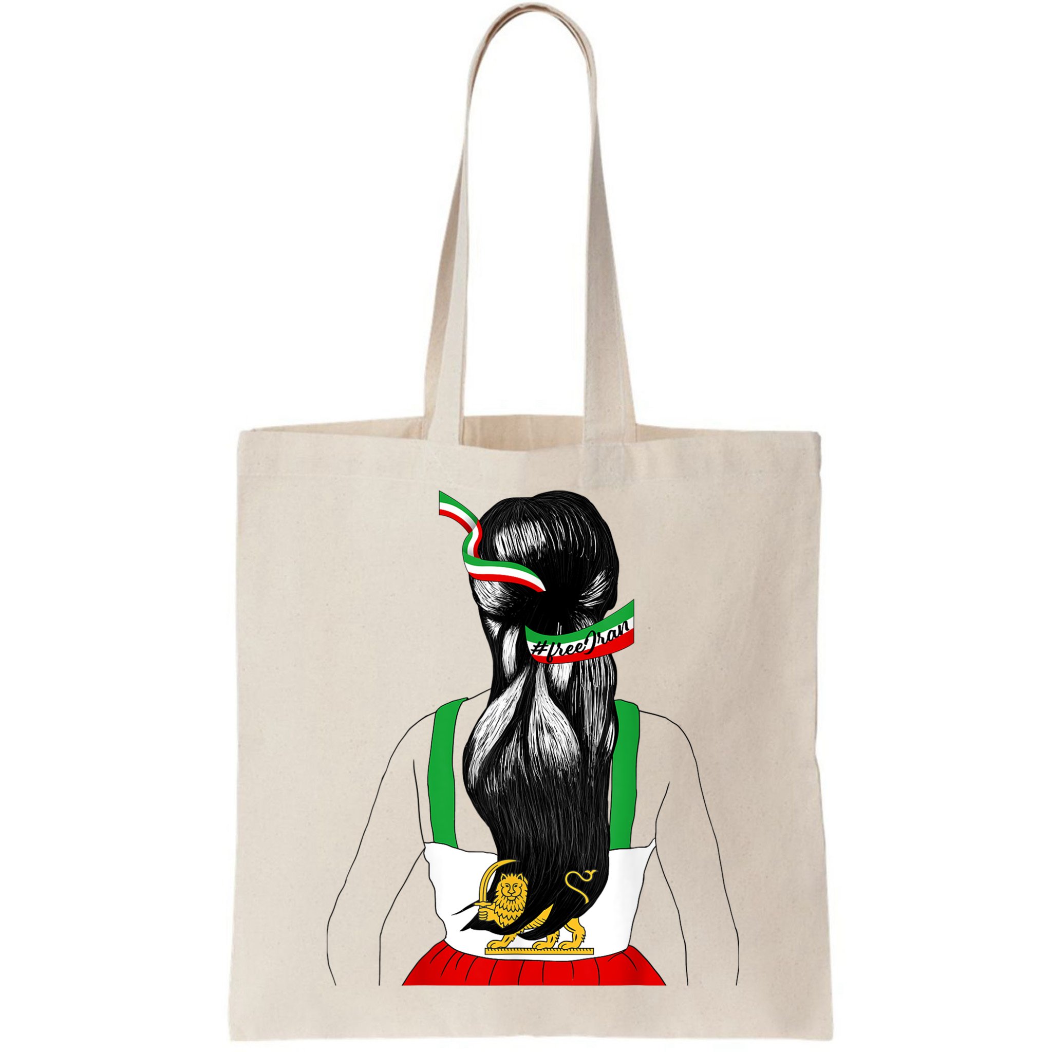 Iranian Flag Female Hair Support Women Of Iran LION SUN FLAG Bag