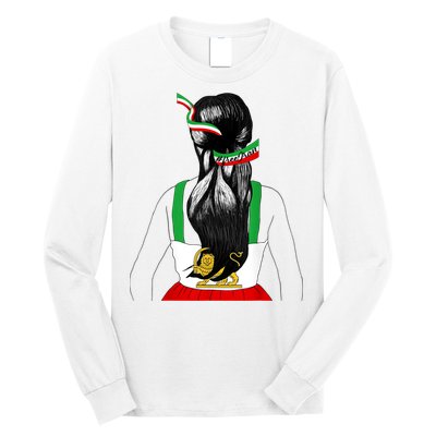 Iranian Flag Female Hair Support Women Of Iran LION SUN FLAG Long Sleeve Shirt