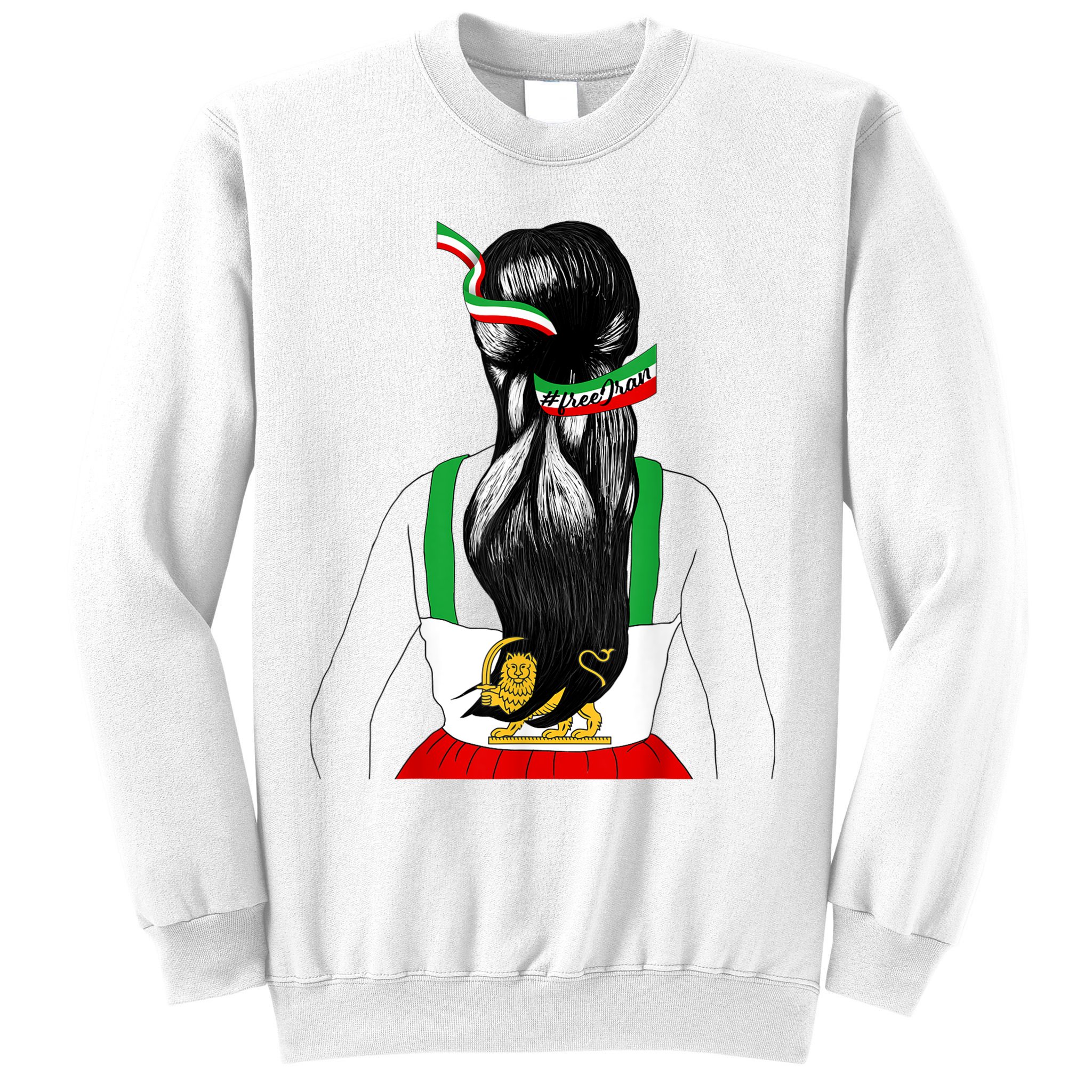Iranian Flag Female Hair Support Women Of Iran LION SUN FLAG Sweatshirt