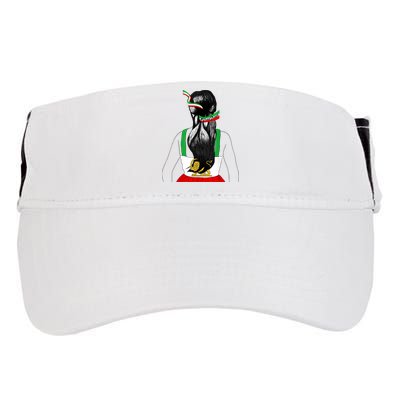 Iranian Flag Female Hair Support Women Of Iran LION SUN FLAG Adult Drive Performance Visor